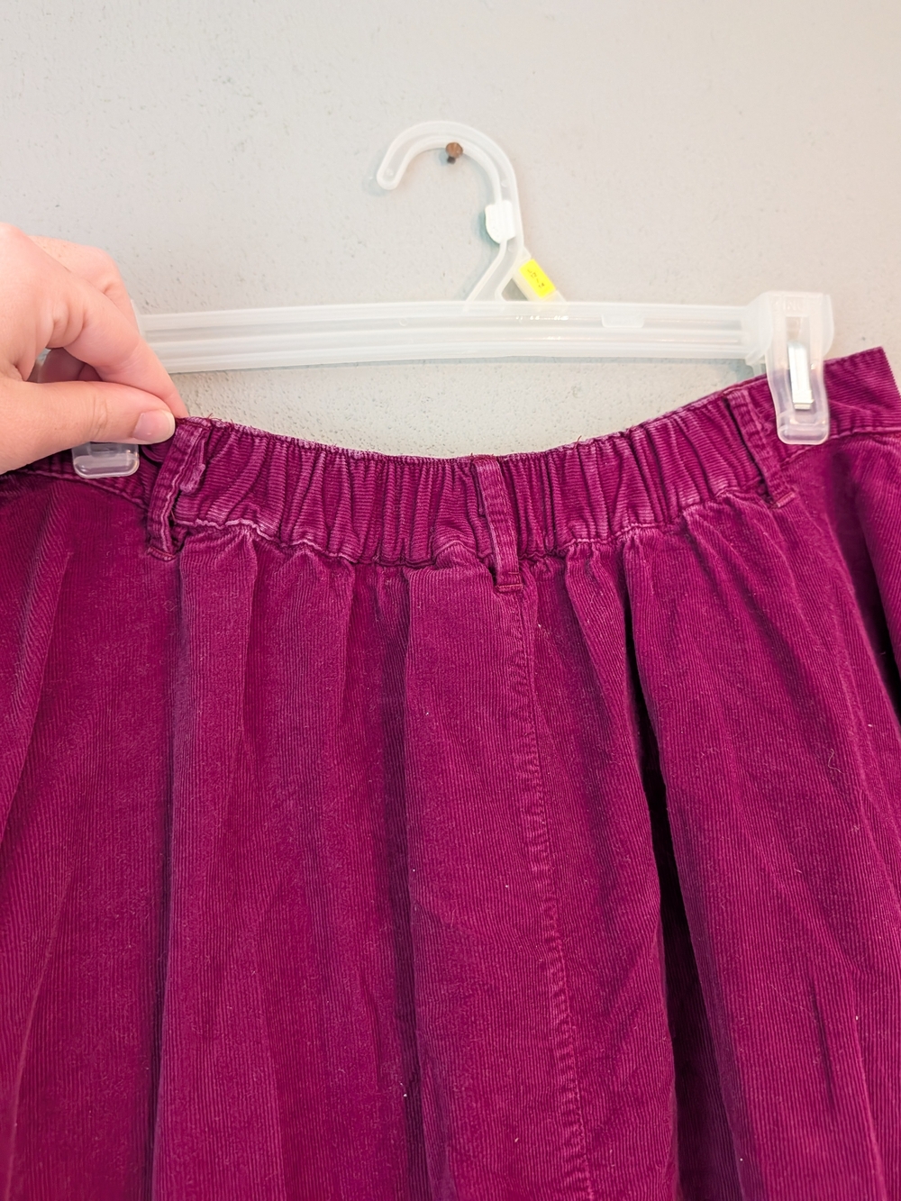 White Stag Button-Front A-Line Skirt in Berry With Pockets - Picture 5 of 6